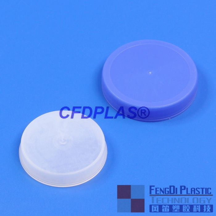 63mm Ribbed Blue Screw Cap with LDPE Inner Plug