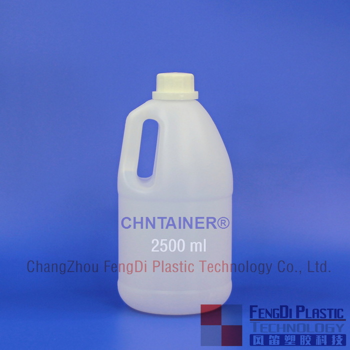 2500ml Round Natural High Density Polyethylene Handle Plastic Jug