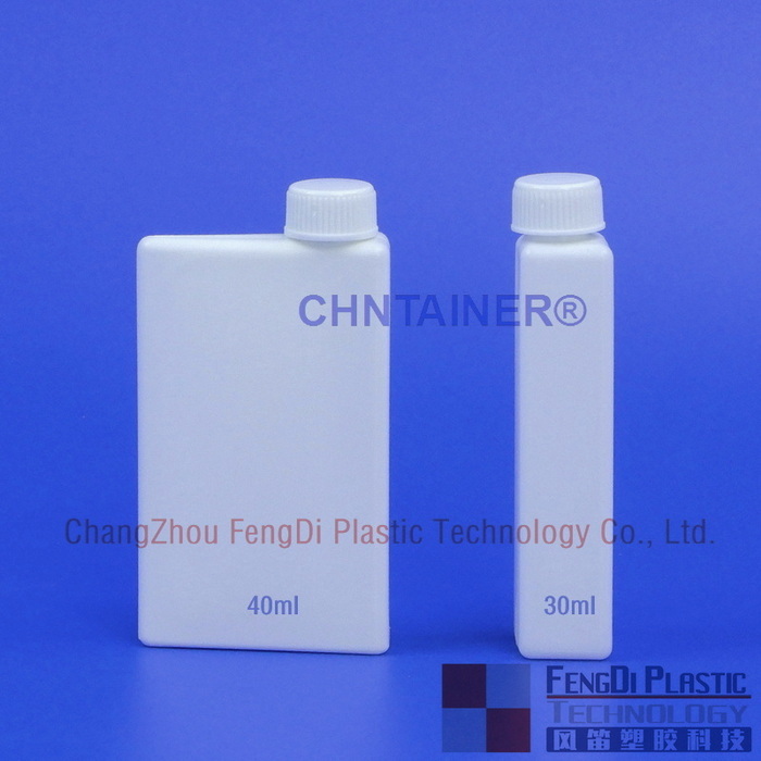 White Reagent Jars Bottles 40ml and 30ml Used on Metrolab 4000 Chemistry Analyzer 