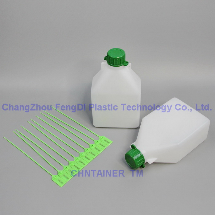 1 litre fuel oil Sample Bottle with green cap