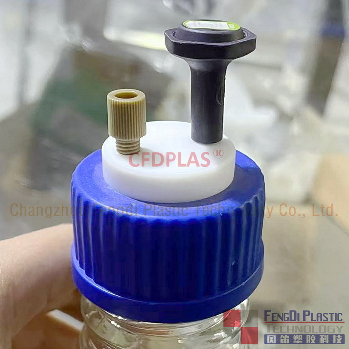 Mobile Phase Bottle Caps for GL45 Reservoirs,2 Port,PBT Collar