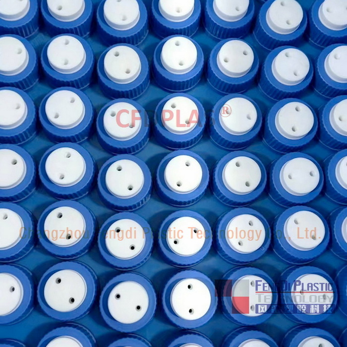 Mobile Phase Bottle Caps for GL45 Reservoirs,2 Port,PBT Collar