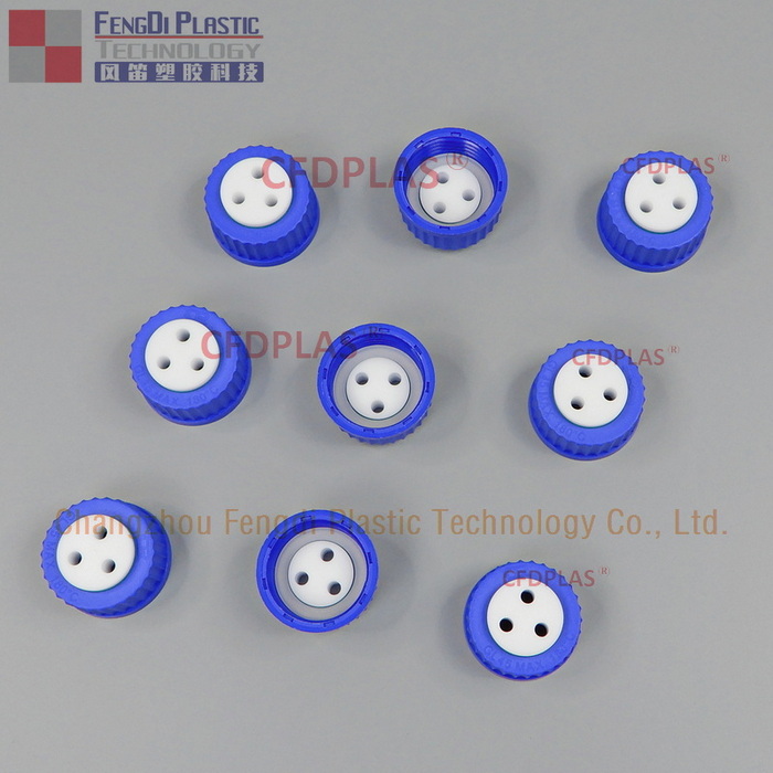 3 Port Mobile Phase Bottle Caps for GL45 Reservoirs