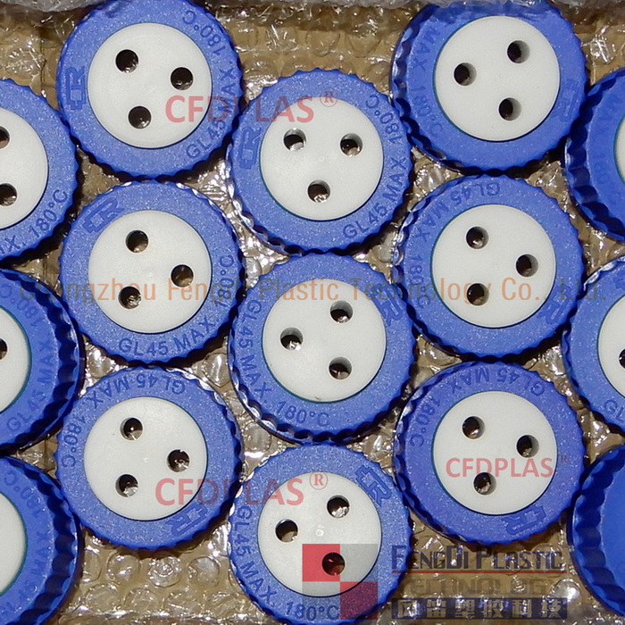 3 Port Mobile Phase Bottle Caps for GL45 Reservoirs